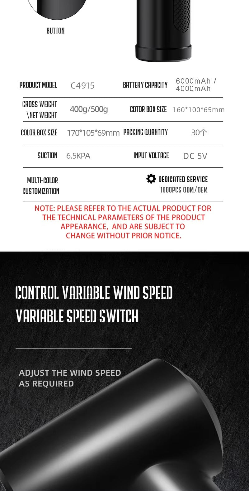 Powerful, Cordless, Compressed Air Duster for Computer, Air Blower with LED Light, for PC, Keyboard, Crumbs, Laptop, Car, Cleaning, Reusable, Portable