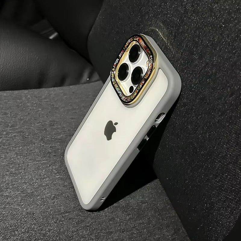 Luxury Apple iPhone Case, MagSafe Compatible, Camera Lens & Screen Protection, Ultra Thin, Shockproof, Magnetic Full All Around Cover – Glitter Diamond Transparent Armor Case with Enhanced Camera Protection