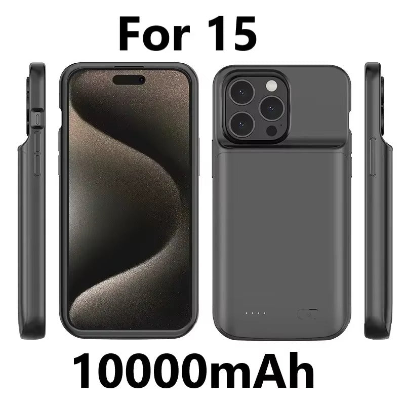 Robust Apple iPhone Case MagSafe Compatible, Camera Lens & Screen Protection, Ultra Thin Shockproof Magnetic Full All Around Protection Cover with 10000mAh Battery Charger