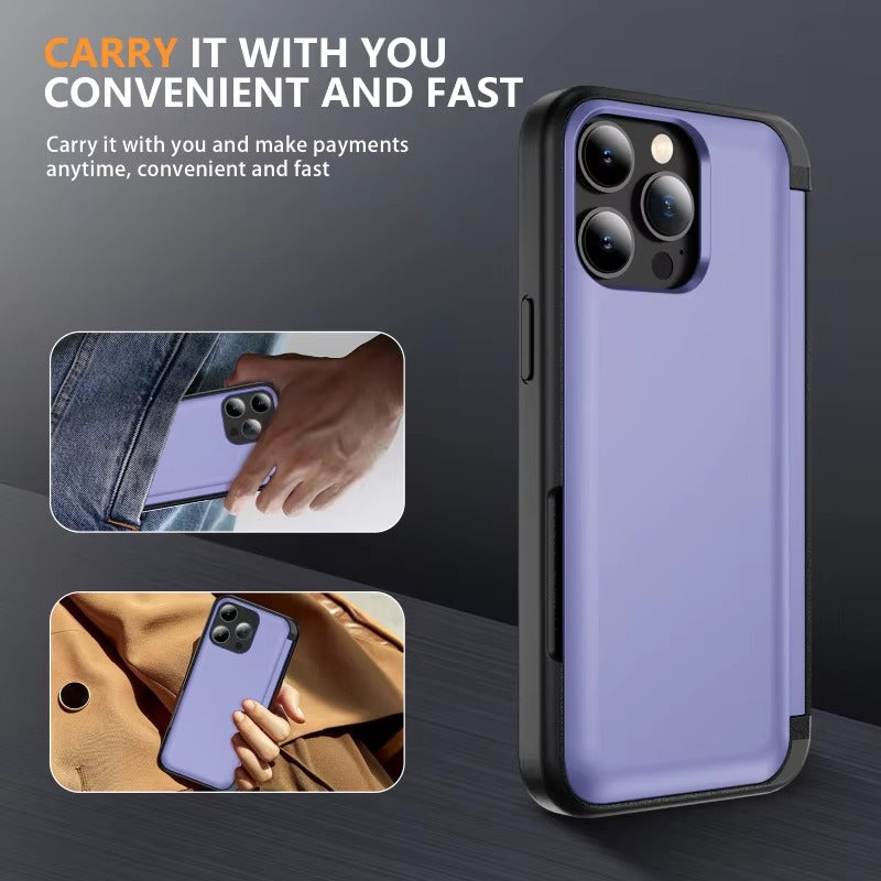 Robust Apple iPhone Case, MagSafe Compatible, Camera Lens and Screen Protection, Ultra Thin, Shockproof, Magnetic, Full All Around Protection, Flip Card Bracket Cover