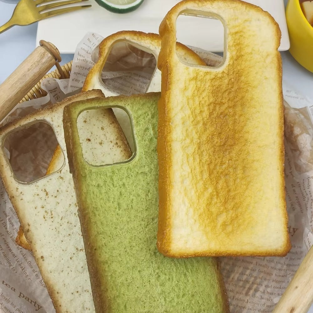 Premium Apple iPhone Case, MagSafe Compatible, Camera Lens and Screen Protection, Ultra Thin, Shockproof, Magnetic, Full All Around Protection, 3D Toast Bread Soft Cover