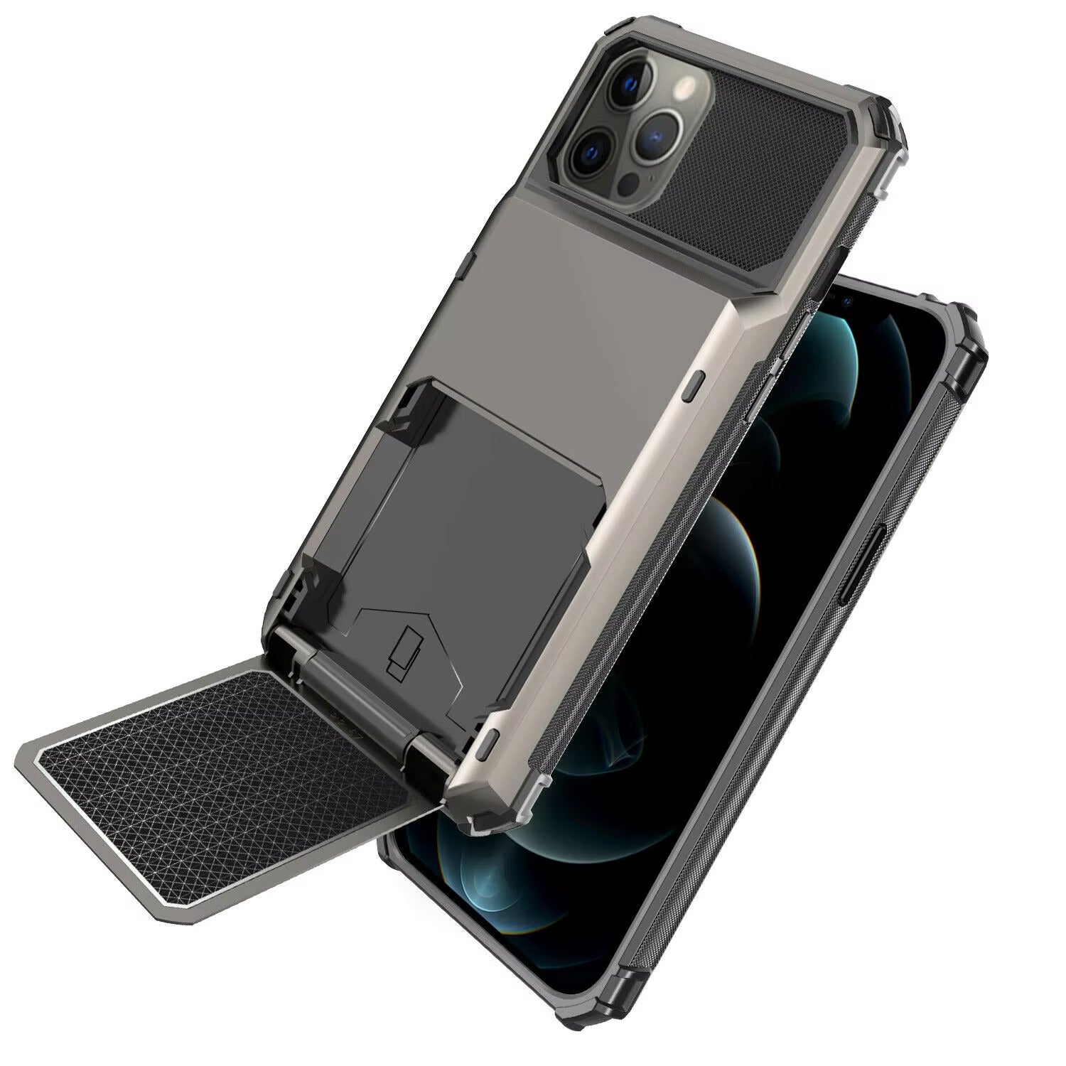 Robust Apple iPhone Case, MagSafe Compatible, Camera Lens and Screen Protection, Ultra Thin, Shockproof, Magnetic, Full All Around Protection, Hidden Wallet Card Cover