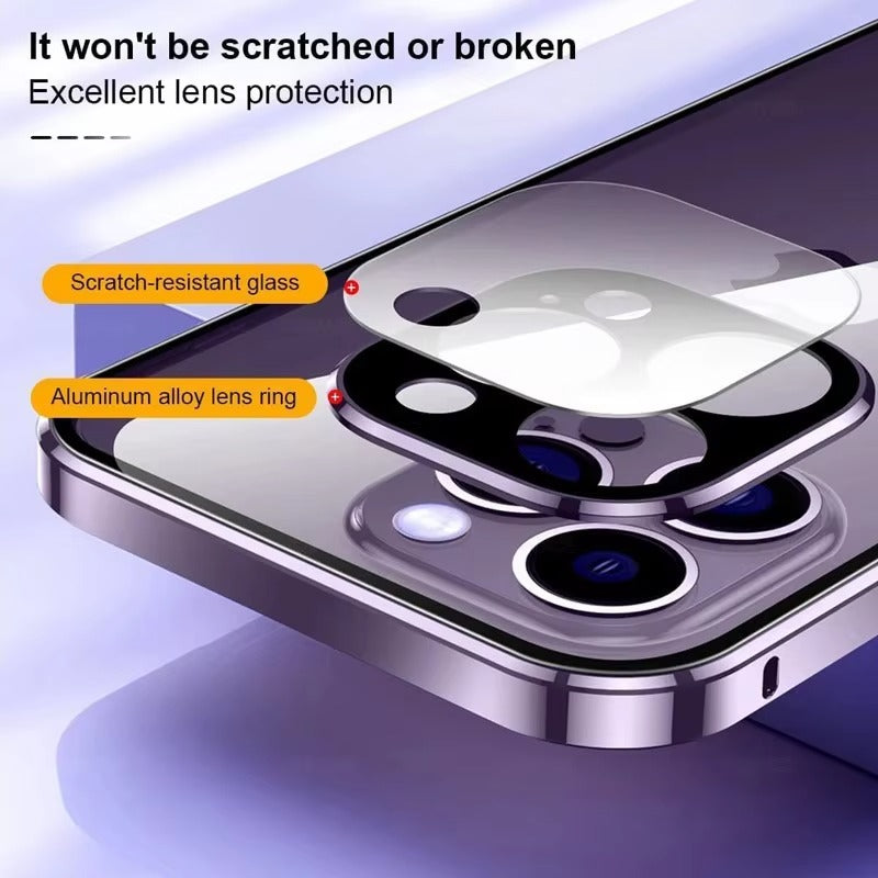 Premium Apple iPhone Case, MagSafe Compatible, Camera Lens & Screen Protection, Ultra Thin, Shockproof, Magnetic Full All Around Cover – Anti-Spy Tempered Glass Magnetic Case with Privacy Screen & Lens Protection