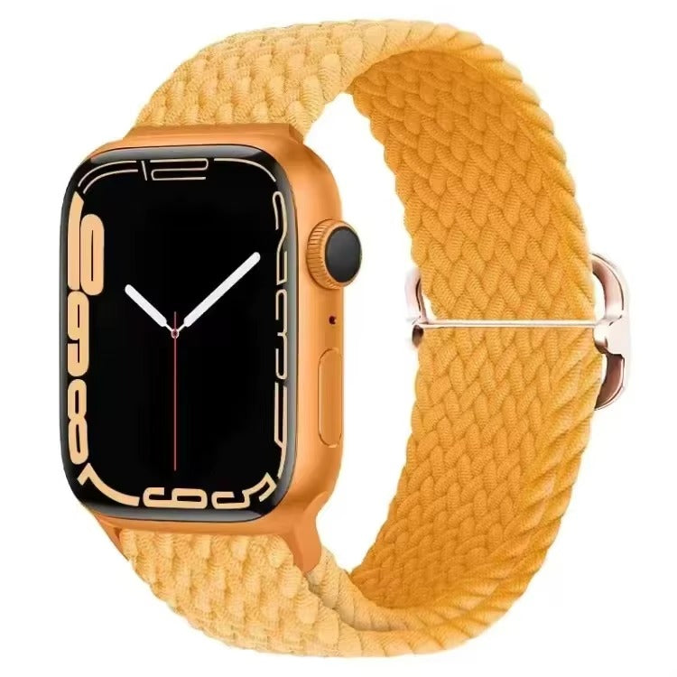 Premium Nylon Braided Solo Loop for Apple Watch – Adjustable Elastic Strap, Breathable Band for 40mm to 46mm Apple 