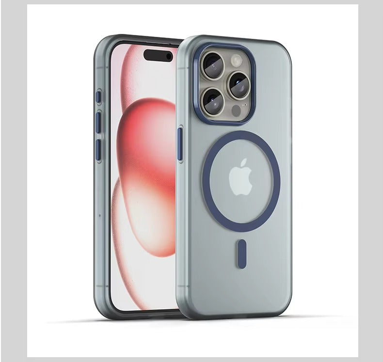 Luxury Apple iPhone Case, MagSafe Compatible, Camera Lens & Screen Protection, Ultra Thin, Shockproof, Magnetic Full All Around Cover – Matte TPU Bumper Case with Wireless Charging Support & Magnetic Snap Fit