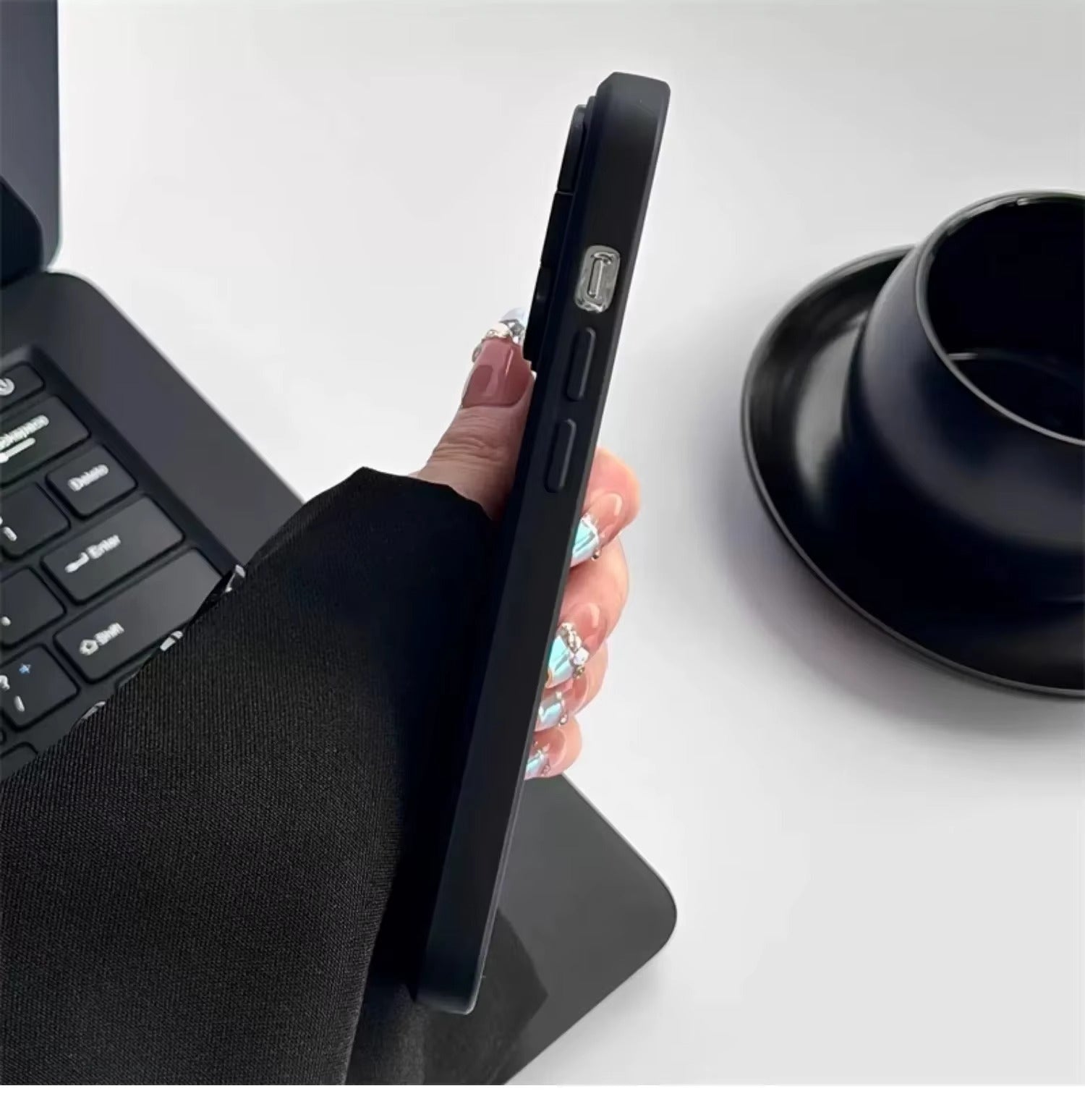 Luxury Apple iPhone Case Ultra Thin Shockproof Magnetic Full All Around Protection Cover with Soft Bracket Wireless Charging