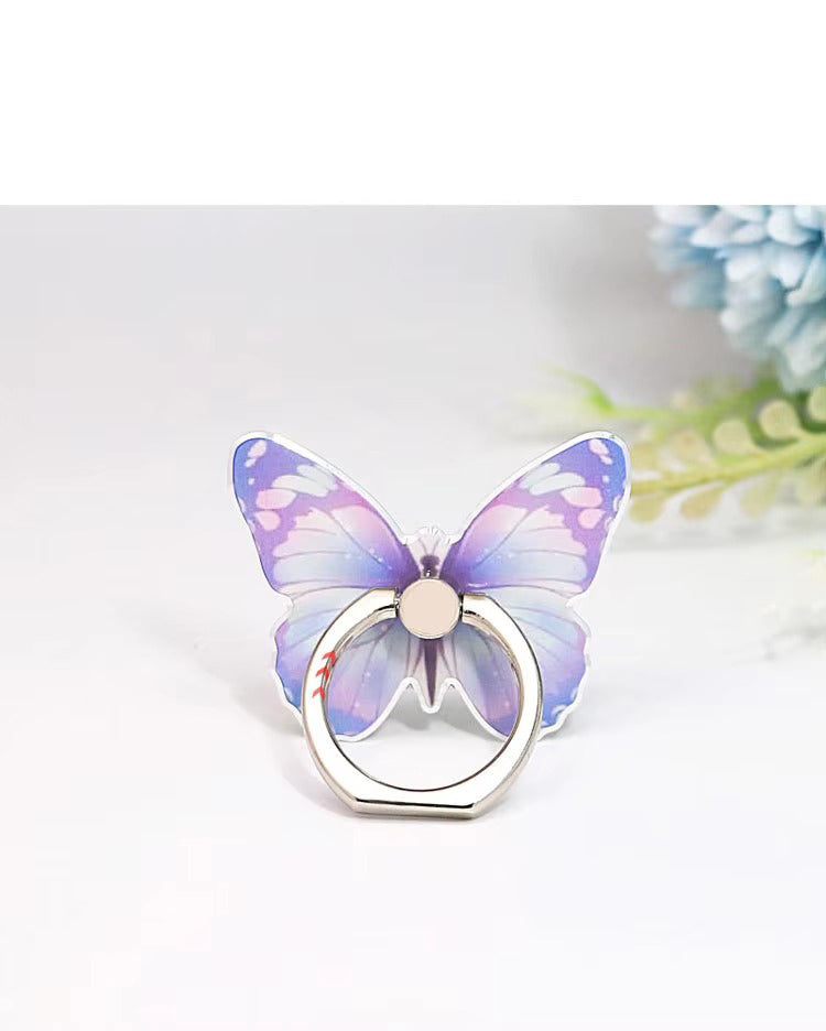 Premium, Cute Cartoon Butterfly Phone Ring Holder , Decorative Mobile Phone Buckle for Smartphones and Accessories