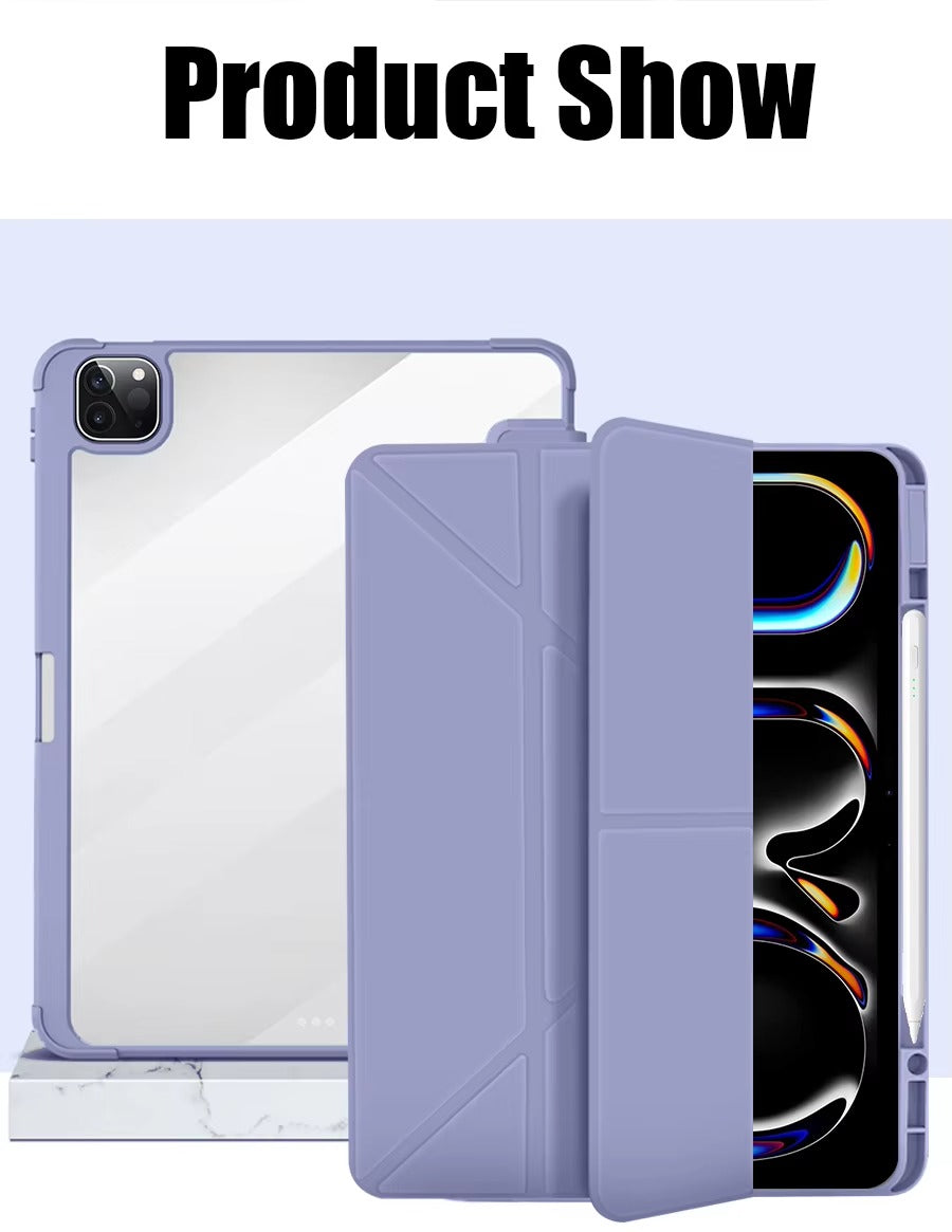 Premium iPad Case with Pencil Holder – Magnetic Protective Cover , Compatible with 10.2", 11", 12.9", 13" Tablet Sizes