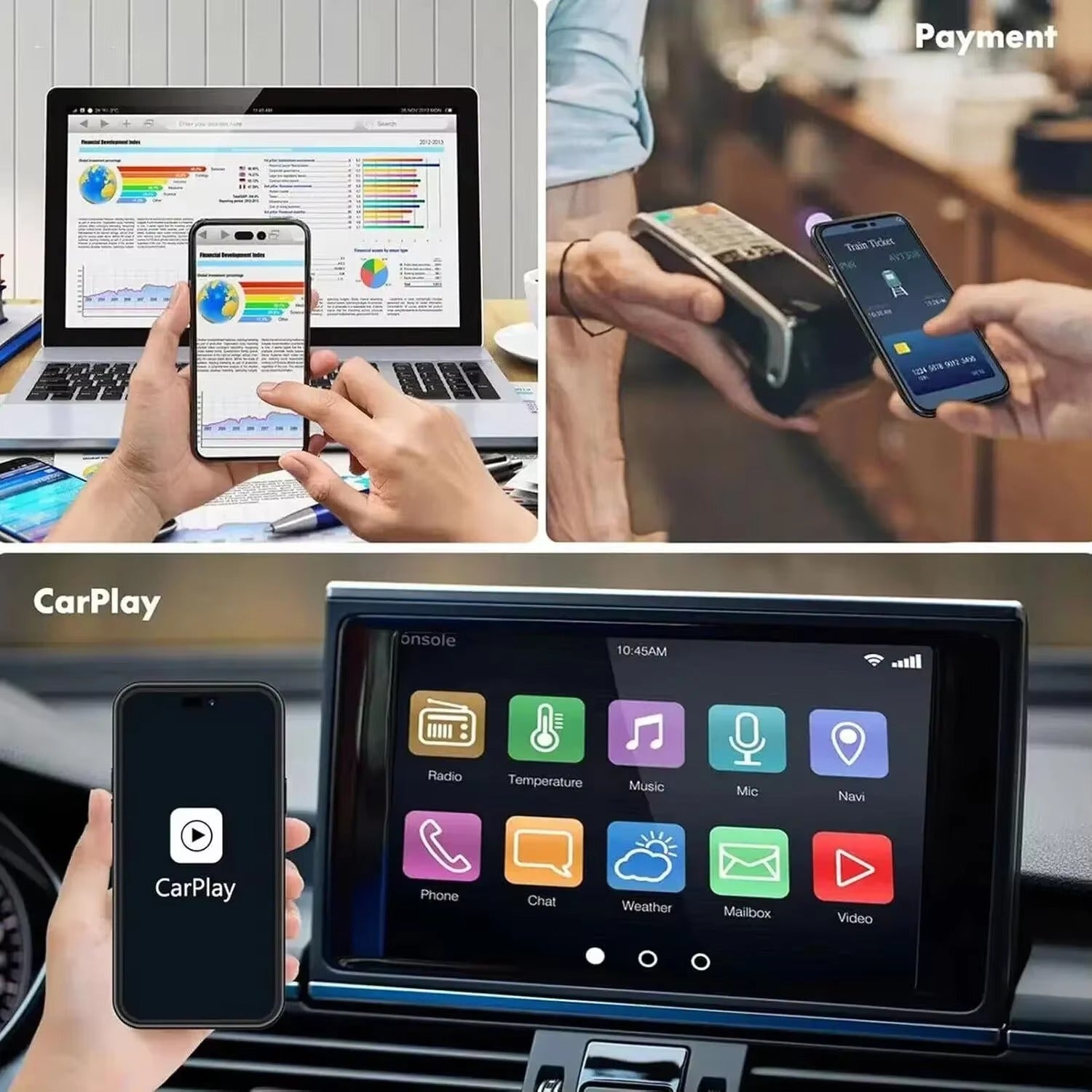 Premium Apple iPhone Case MagSafe Compatible, Camera Lens & Screen Protection, Ultra Thin Shockproof Magnetic Full All Around Protection Cover with 10000mAh Wireless Charger