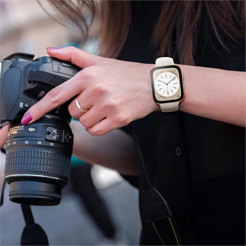 High Quality Tempered Glass Case for Apple Watch – Full Coverage Display Protector Film for 40mm to 45mm Smartwatches