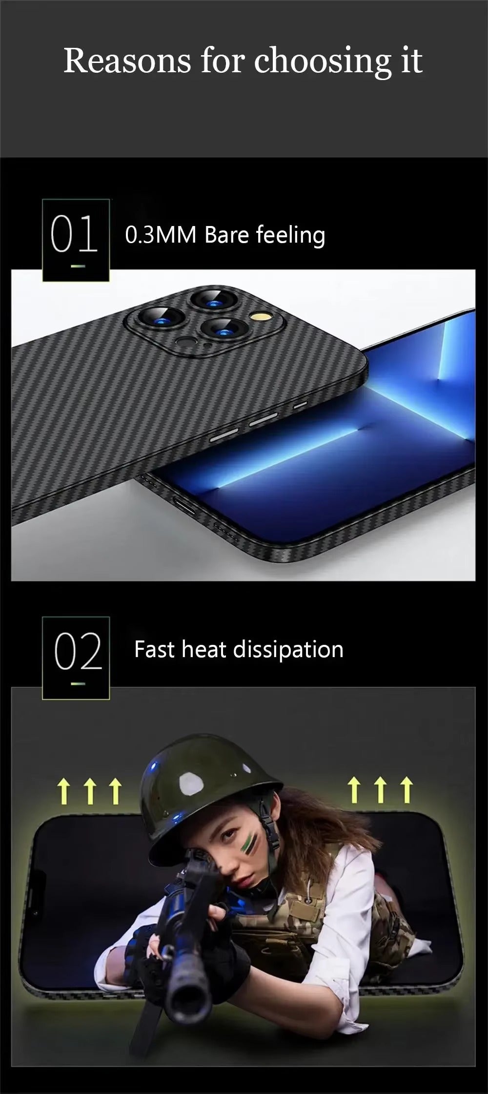 Luxury Apple iPhone Case, MagSafe Compatible, Camera Lens & Screen Protection, Ultra Thin, Shockproof, Magnetic Full All Around Cover – Ultra Thin 0.2mm Carbon Fiber Matte PP Back Cover for Lightweight Sleek Protection