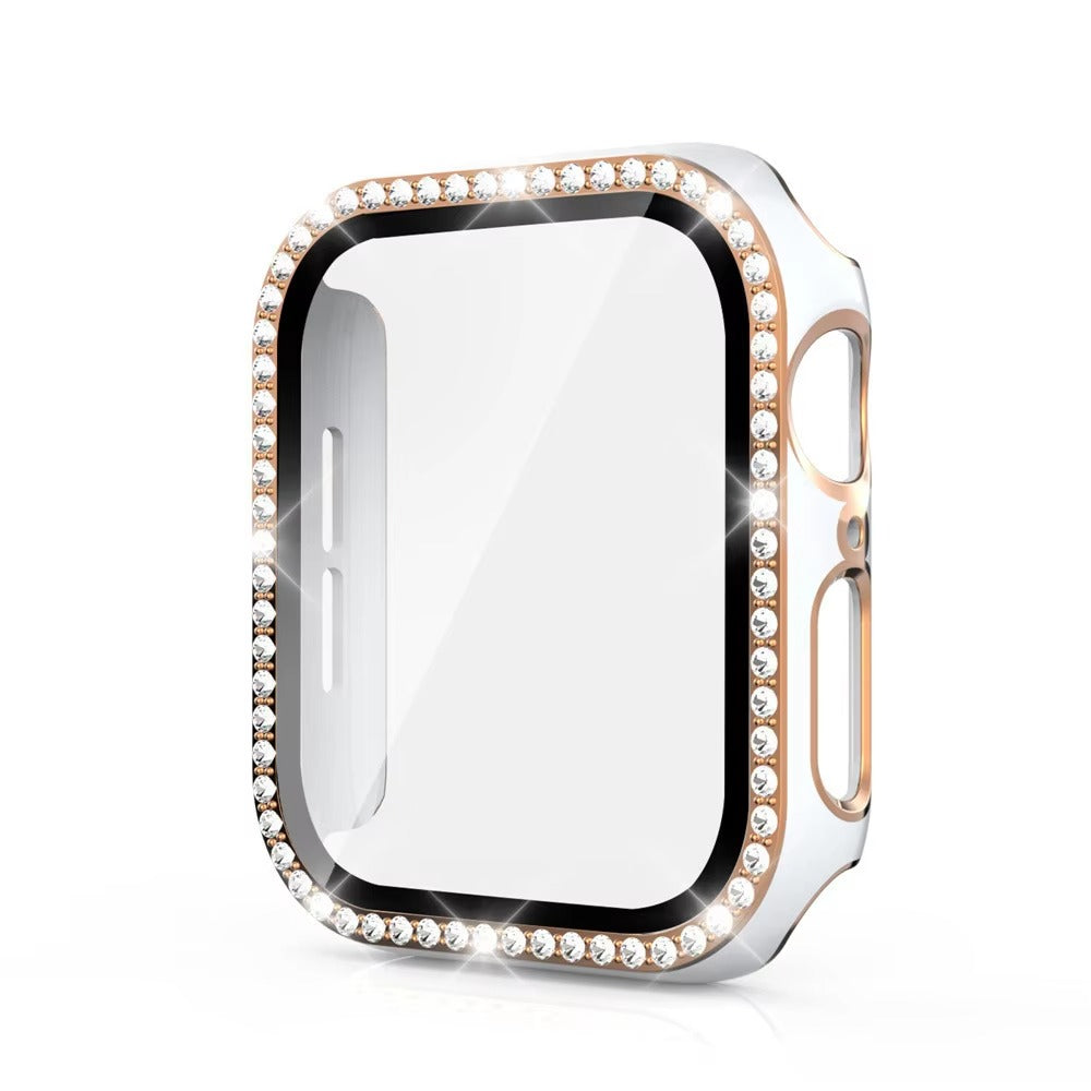 Luxury, Bling Diamond Case with Glass Screen Protector for Apple Watch –   for 38mm, 40mm, 41mm, 42mm, 44mm, 45mm