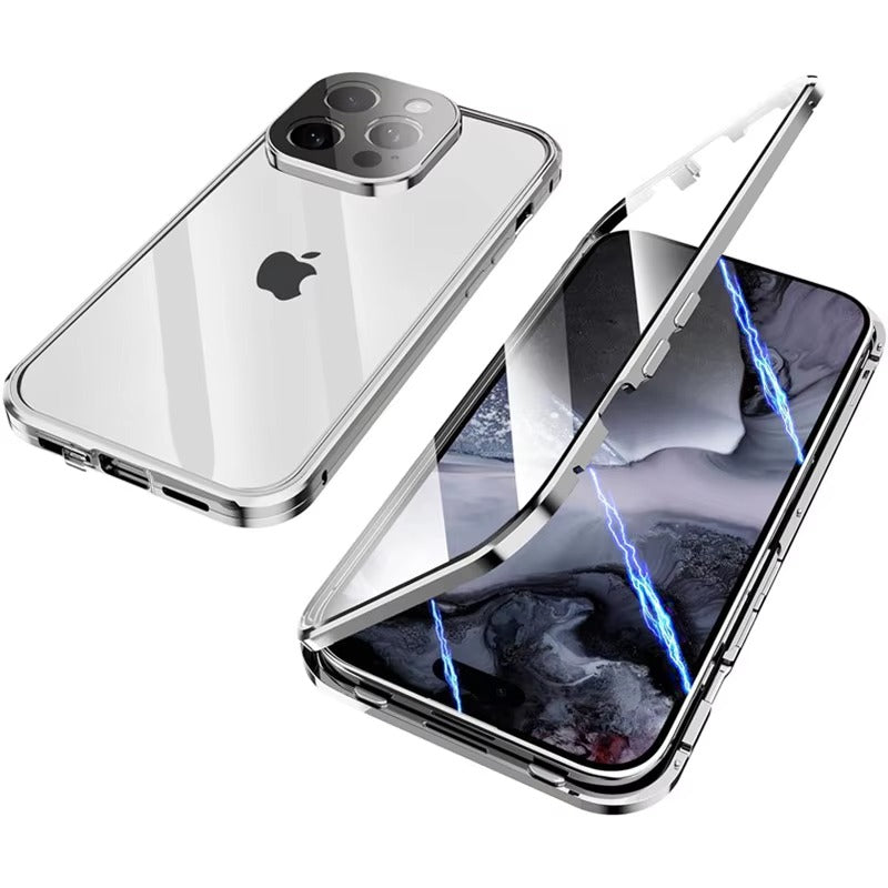Luxury Apple iPhone Case Compatible, Camera Lens & Screen Protection, Ultra Thin Magnetic Full All Around Protection Cover 