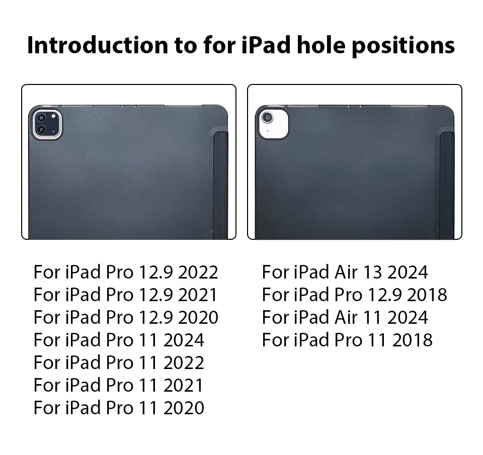 Premium Protective iPad Case – Slim, Magnetic Cover with Pencil  Compatible with 10.2", 11", 12.9", 13" Tablets