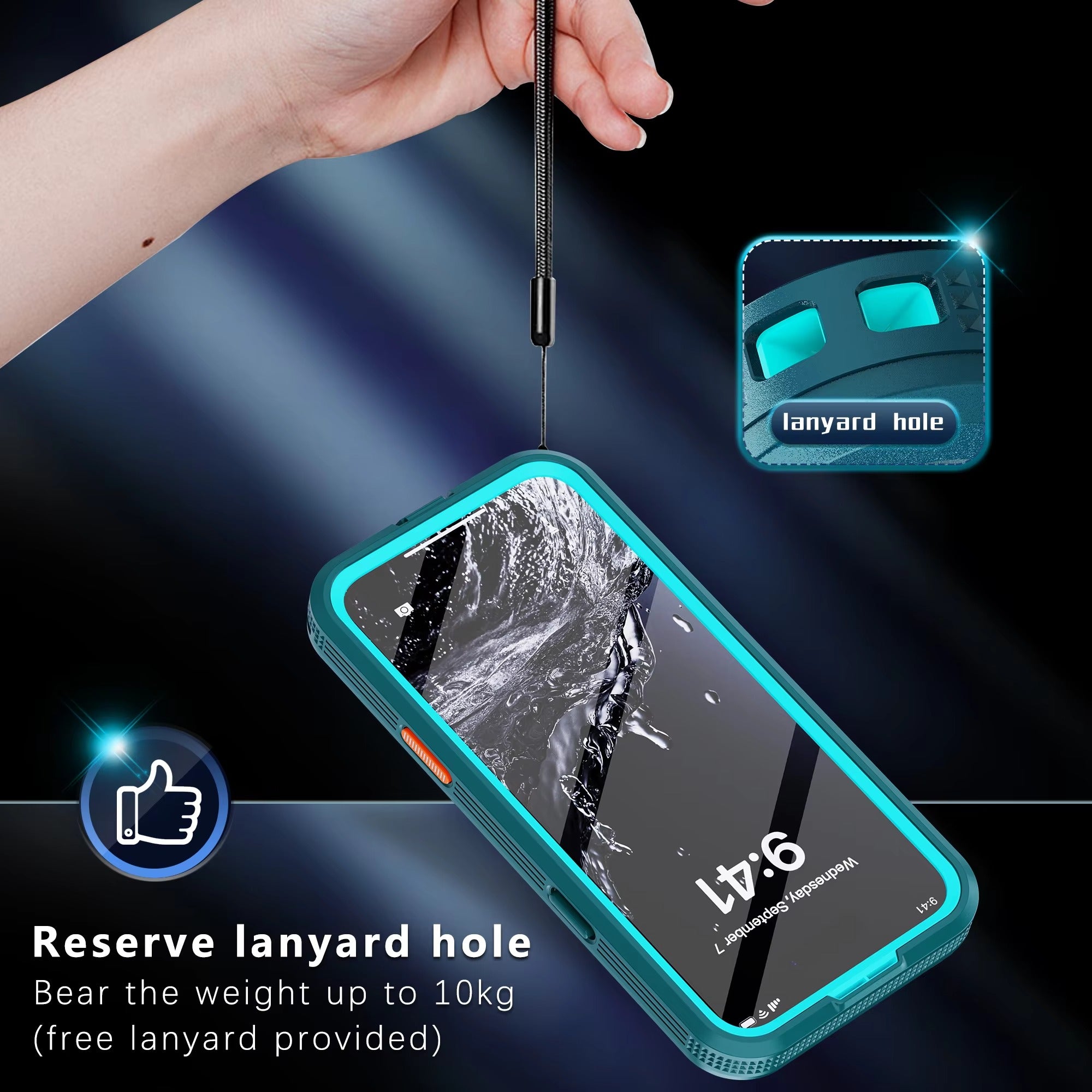 Luxury Apple iPhone Case MagSafe Compatible, Camera Lens & Screen Protection, Ultra Thin Shockproof Magnetic Full All Around Protection Cover with IP68 Clear Diving Design