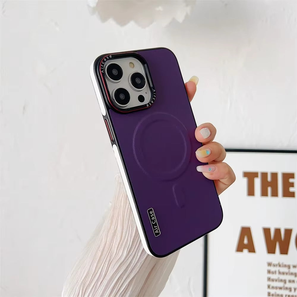 Luxury Apple iPhone Case Camera Lens & Screen Protection, Ultra Thin Shockproof Magnetic Full All Around Protection Cover 