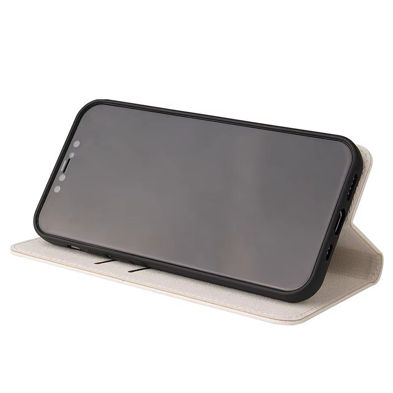 Luxury Apple iPhone Case, MagSafe Compatible, Camera Lens and Screen Protection, Ultra Thin, Shockproof, Magnetic, Full All Around Protection, Glitter Leather Wallet Cover