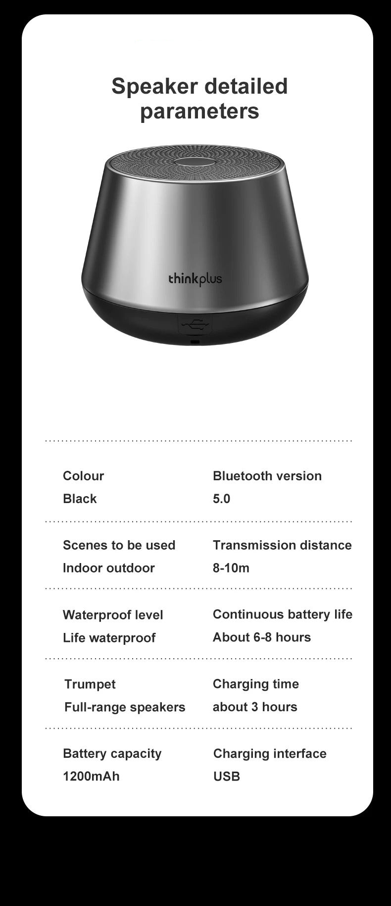 Premium RGB Bluetooth Speaker – Portable Wireless Mini Subwoofer with HiFi Stereo Sound, 360° Surround, TWS Pairing, TF Card, Long Battery Life