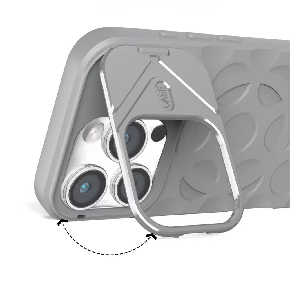 Premium Apple iPhone Case, MagSafe Compatible, Camera Lens & Screen Protection, Ultra Thin, Shockproof, Magnetic Full All Around Cover – Foldable Camera Stand Case with Wrist Strap & Magnetic Bracket