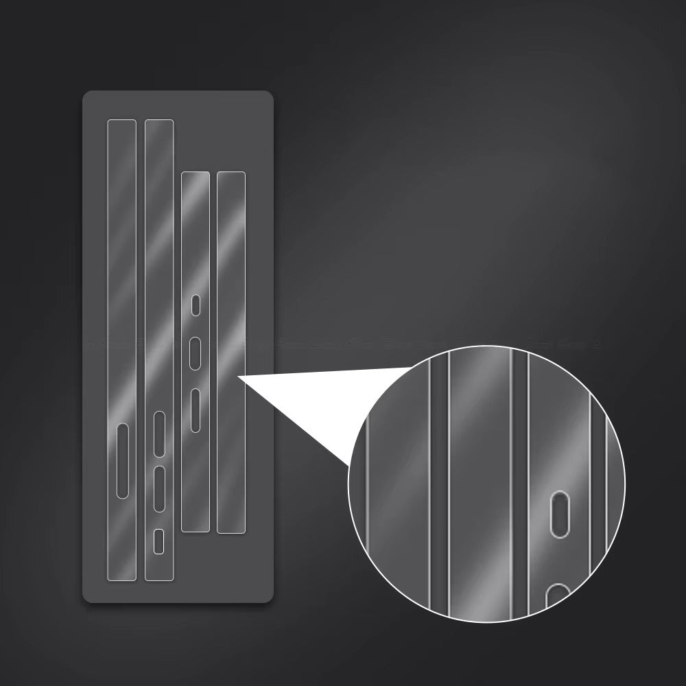 Premium Carbon Fiber Frame Protector – Transparent, Matte Edge Sticker with Hydrogel Film for iPhone Plus