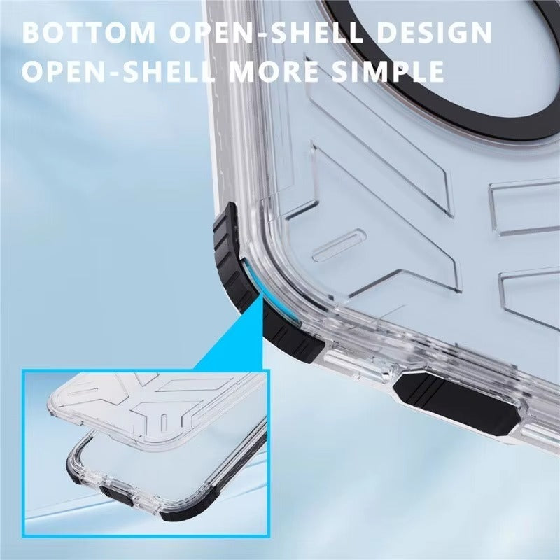 Luxury Apple iPhone Case MagSafe Compatible, Camera Lens & Screen Protection, Ultra Thin Shockproof Magnetic Full All Around Protection Cover with IP68 Waterproof Matte Finish