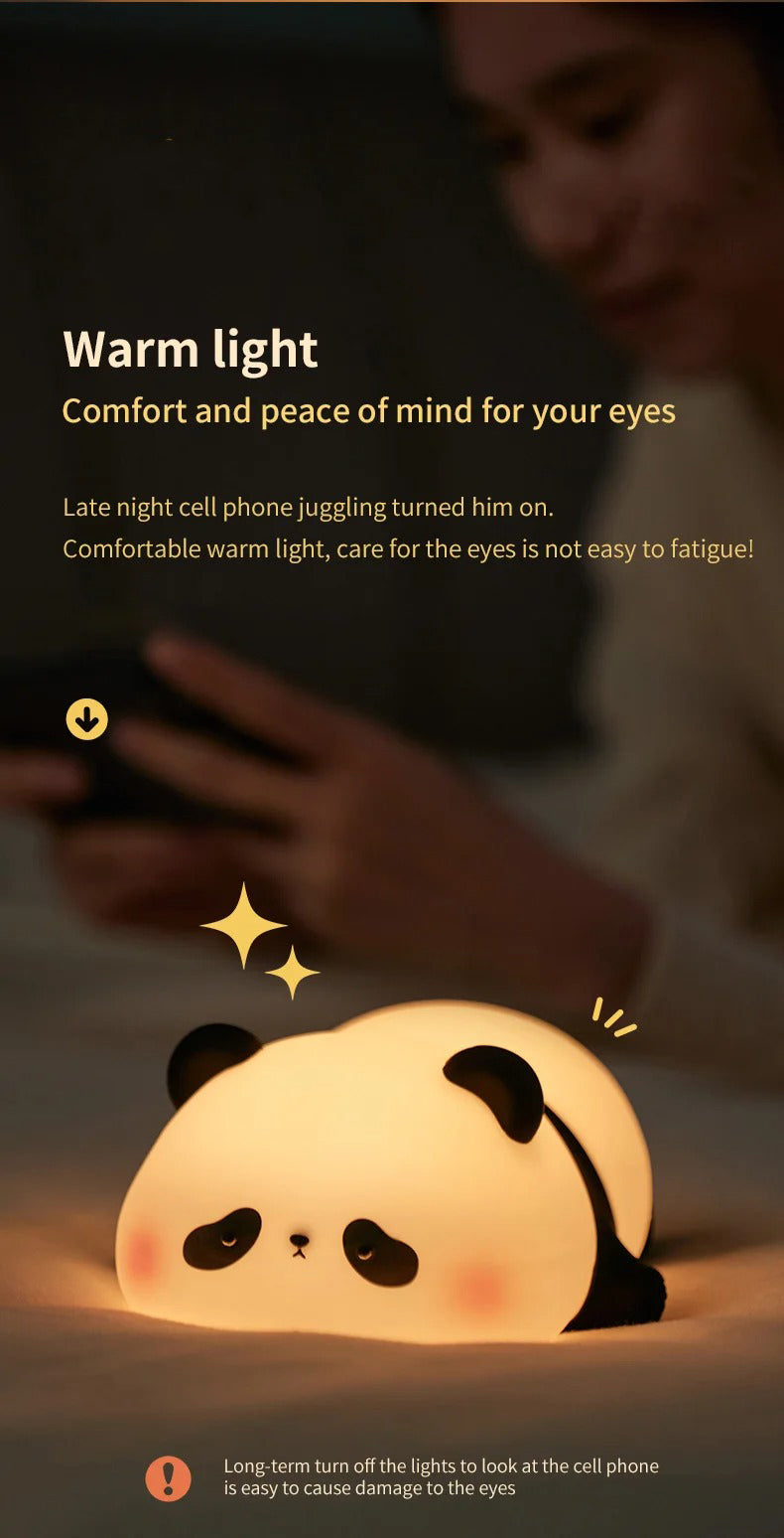 Premium Cute Animal LED Night Light – Touch Sensor, USB Rechargeable Silicone Lamp, 3 Brightness Levels, 30-Min Timer, Bedside Kids Room Decor, Portable & Soft Glow