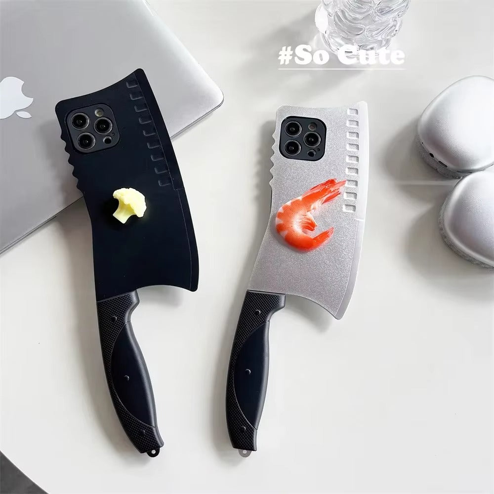 Premium Apple iPhone Case, MagSafe Compatible, Camera Lens and Screen Protection, Ultra Thin, Shockproof, Magnetic, Full All Around Protection, 3D Knife Cartoon Cover