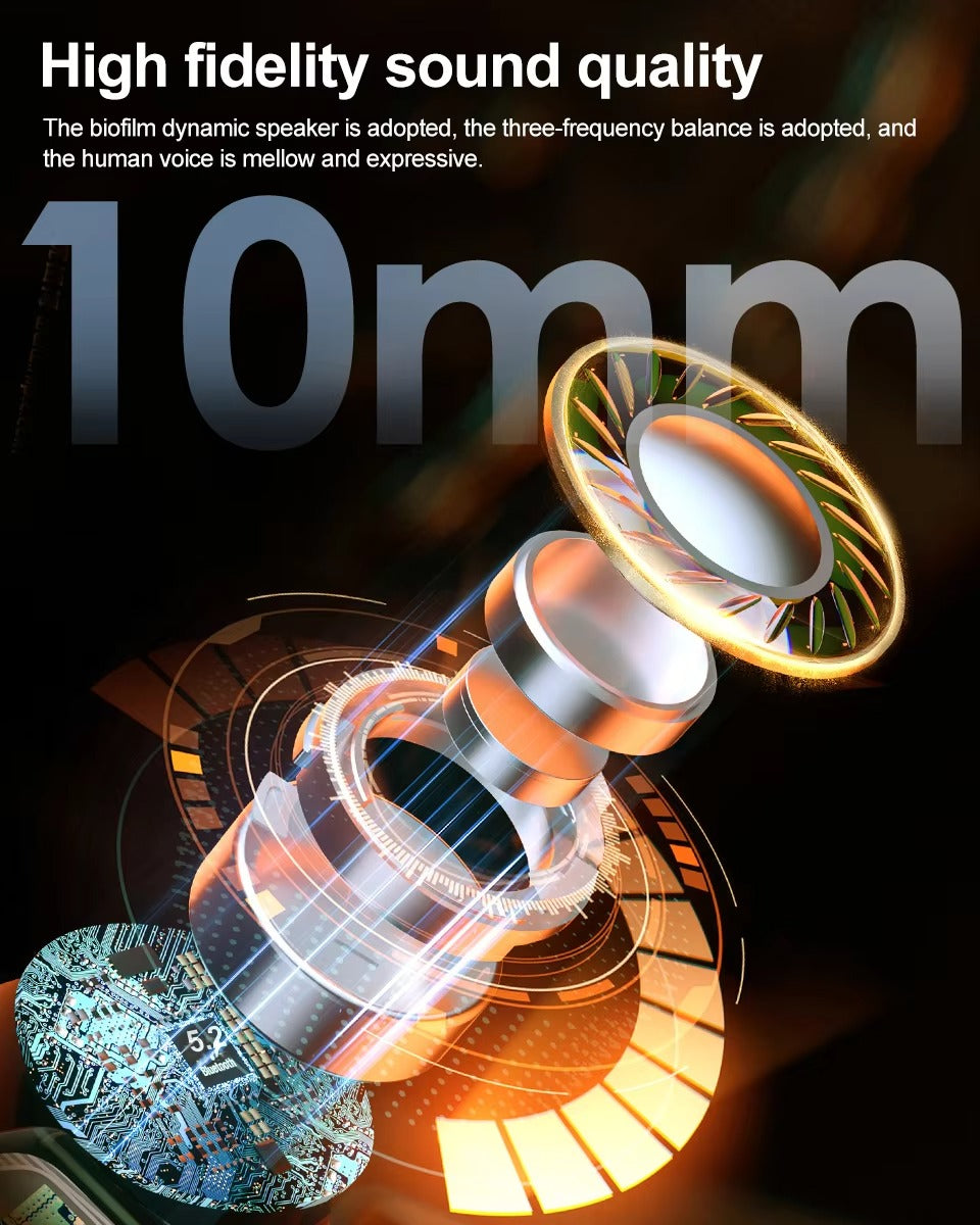 Premium Wireless Earbuds with ANC, 40dB Noise Cancelling, Bluetooth 5.0 TWS HiFi Headphones with 6 Mics, AI HD Calling,  