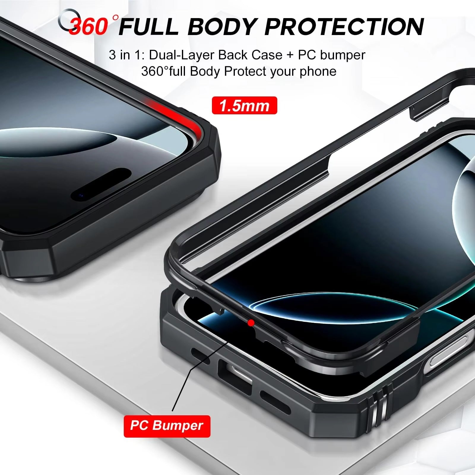 Robust Apple iPhone Case, MagSafe Compatible, Camera Lens and Screen Protection, Ultra Thin, Shockproof, Magnetic, Full All Around Protection, Slide Rotating Armor Cover