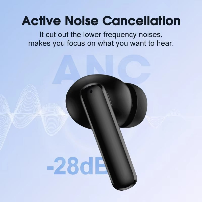 High Performance ANC Wireless Earbuds Bluetooth 5.3 – 4 Mic ENC, 68ms Low Latency, Touch Control, 30H Playtime, IPX5 Waterproof TWS Headphones