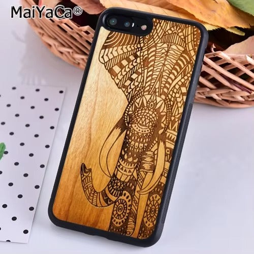 Luxury Apple iPhone Case, MagSafe Compatible, Camera Lens Protection, Magnetic, Full All Around Protection, Bamboo Wood Cover