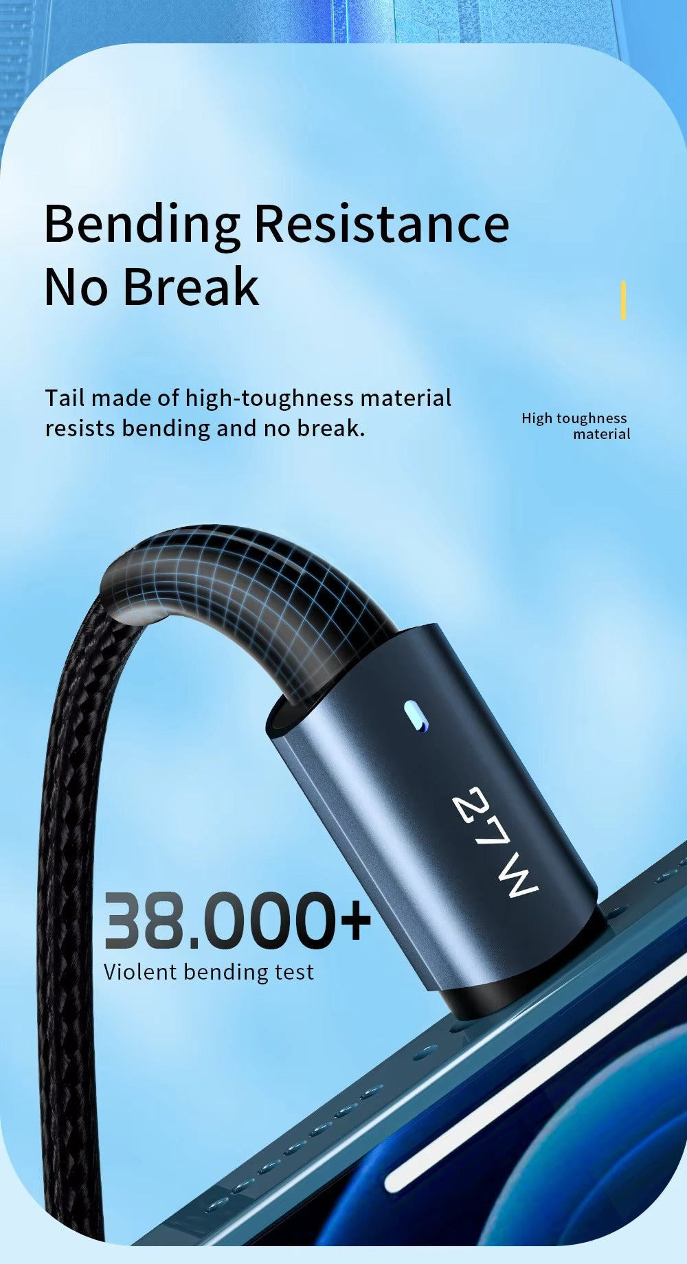 Premium, USB-C to Lightning Cable – 20W Fast Charging Wire for iPhone, iPad, MacBook, Type-C to Lightning Data Cable 