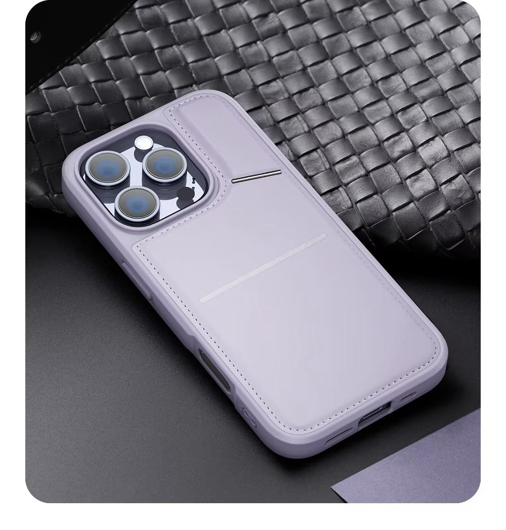 Premium Apple iPhone Case, MagSafe Compatible, Camera Lens and Screen Protection, Ultra Thin, Shockproof, Magnetic, Full All Around Protection, 3-in-1 Business Card Cover