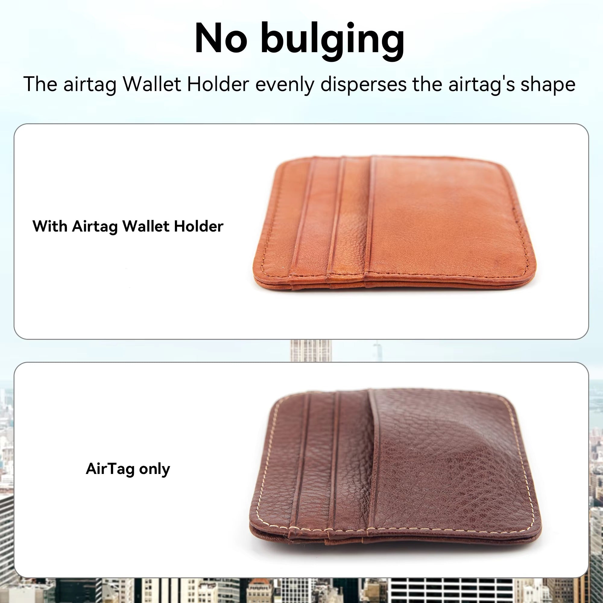 Premium Slim AirTag Wallet Case – Ultra-Thin Credit Card Holder Anti-Lost GPS Tracker Cover, Durable ABS Material, Lightweight Protective Sleeve for Wallets