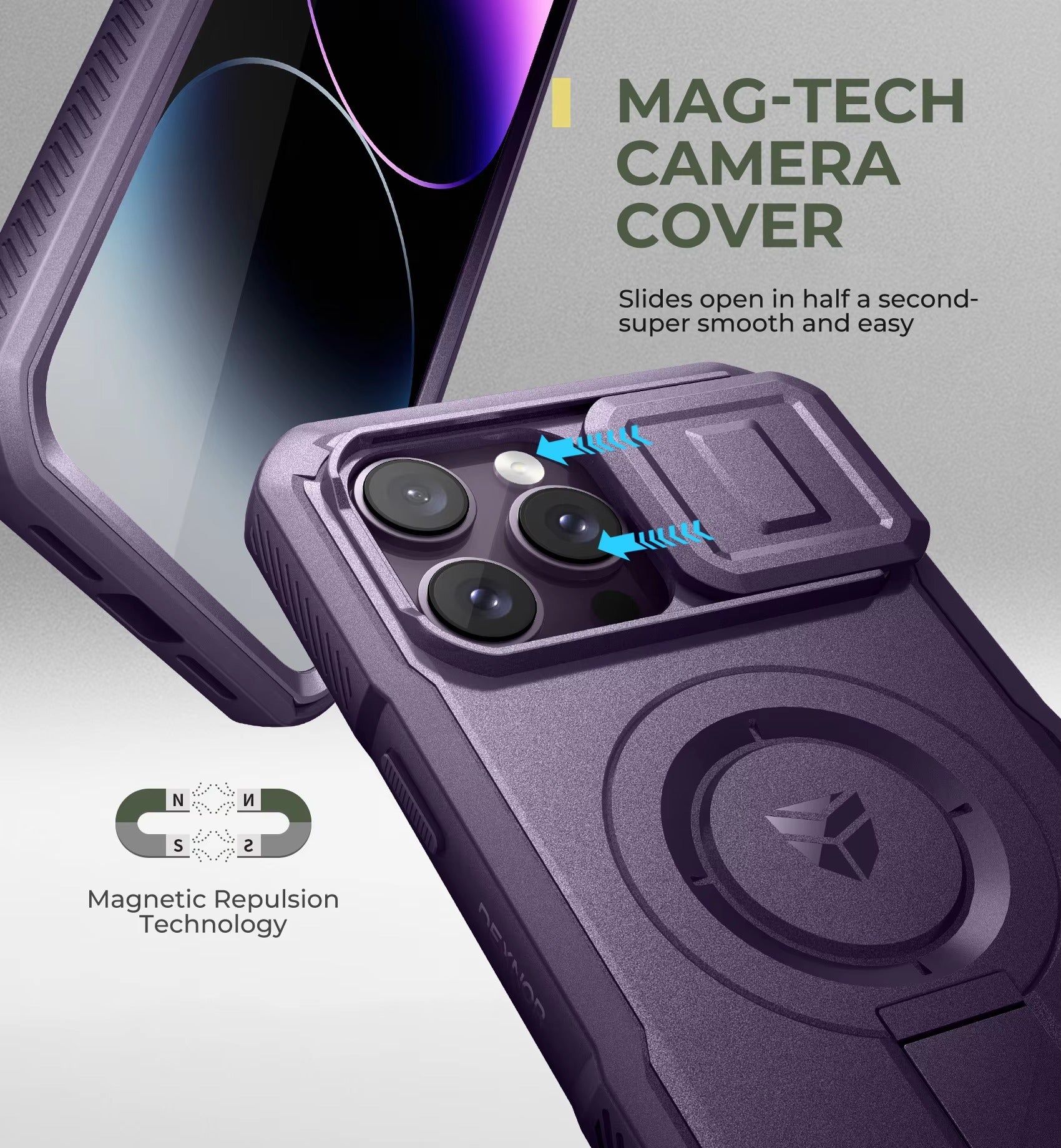 Robust Apple iPhone Case, Camera Protection, Screen Protection, Ultra Thin, Shockproof, Magnetic, Full All Around Protection