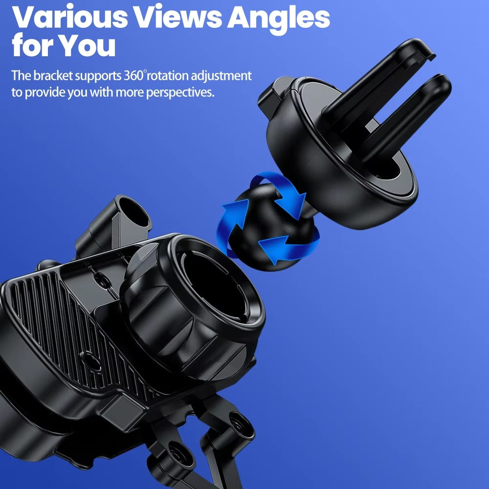 Premium Gravity Car Phone Holder – Dashboard & Air Vent Mount, Auto Lock Bracket, 360° Rotation, Anti-Slip, Universal Fit for 4.7-7" Smartphones