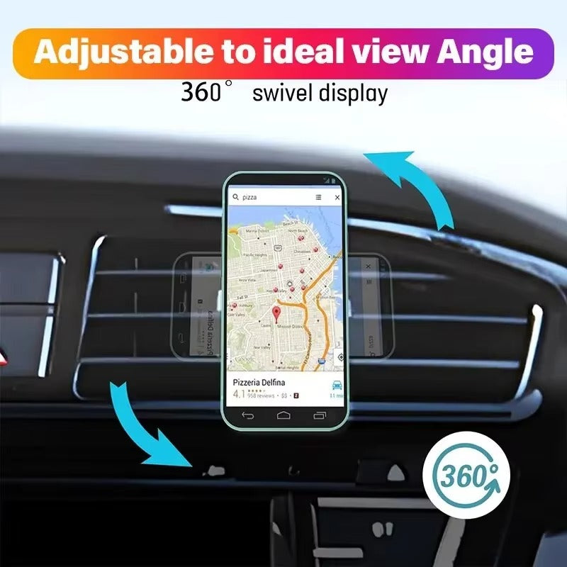 High-Speed 30W Magnetic Wireless Car Charger – Phone Holder Stand with Fast Charging, Dashboard or Vent Mount