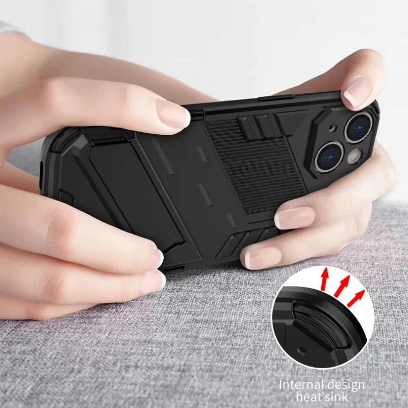 Robust Apple iPhone Case, MagSafe Compatible, Camera Lens and Screen Protection, Ultra Thin, Shockproof, Magnetic, Full All Around Protection, Armor Kickstand Cover