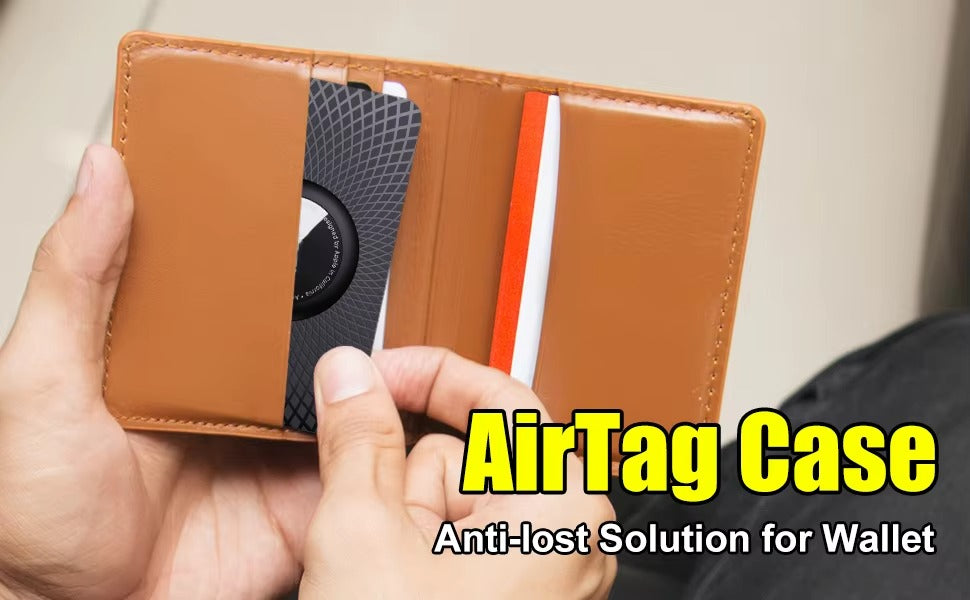 Premium Slim AirTag Wallet Case – Ultra-Thin Credit Card Holder Anti-Lost GPS Tracker Cover, Durable ABS Material, Lightweight Protective Sleeve for Wallets
