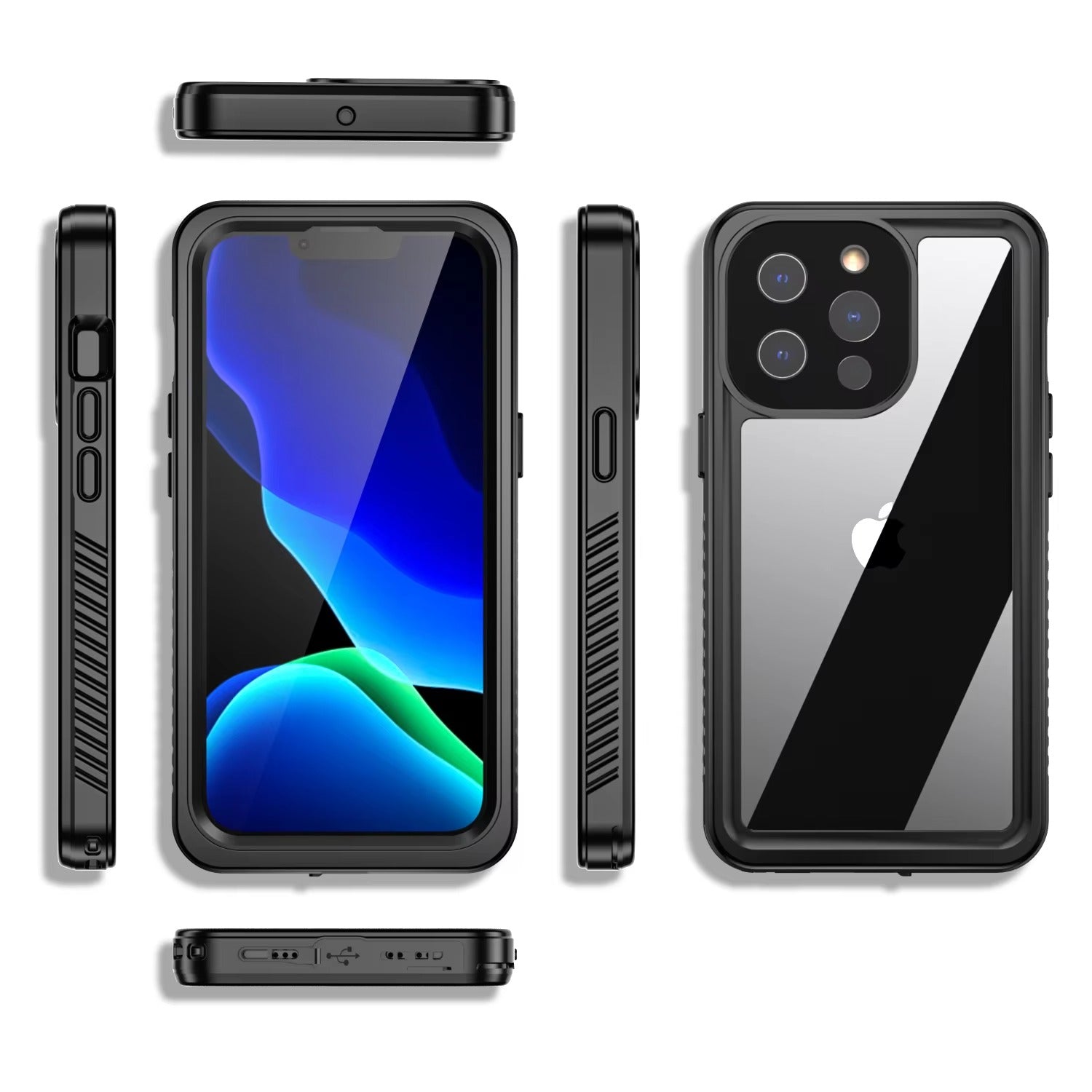 High Quality Apple iPhone Case MagSafe Compatible, Camera Lens & Screen Protection, Cover with IP68 360 Waterproof Shield