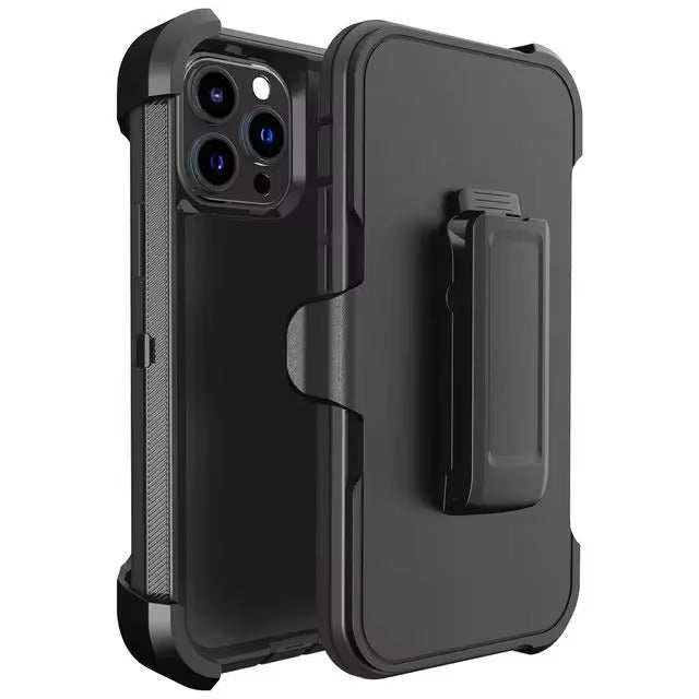 High Quality Apple iPhone Case, MagSafe Compatible, Camera Lens & Screen Protection, Ultra Thin, Shockproof, Magnetic Full All Around Cover – 3-in-1 Rugged Armor Case with Belt Clip & Dual-Layer PC+TPU Protection