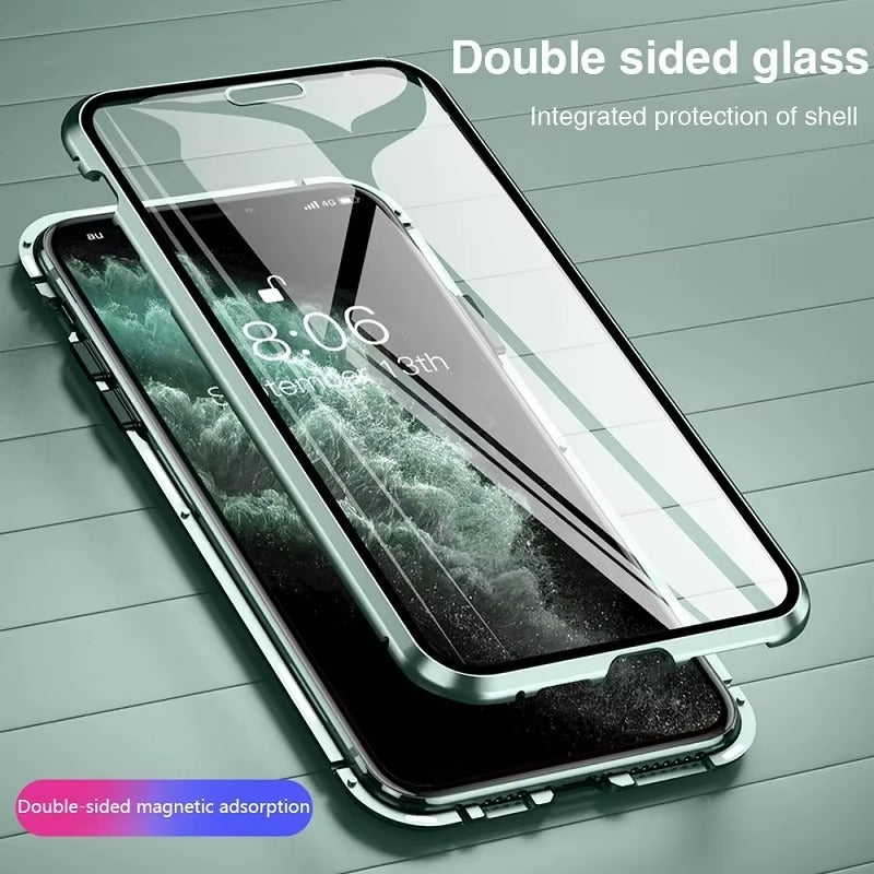Premium Apple iPhone Case Compatible, Camera Lens & Screen Protection, Ultra Thin Magnetic Full All Around Protection Cover 