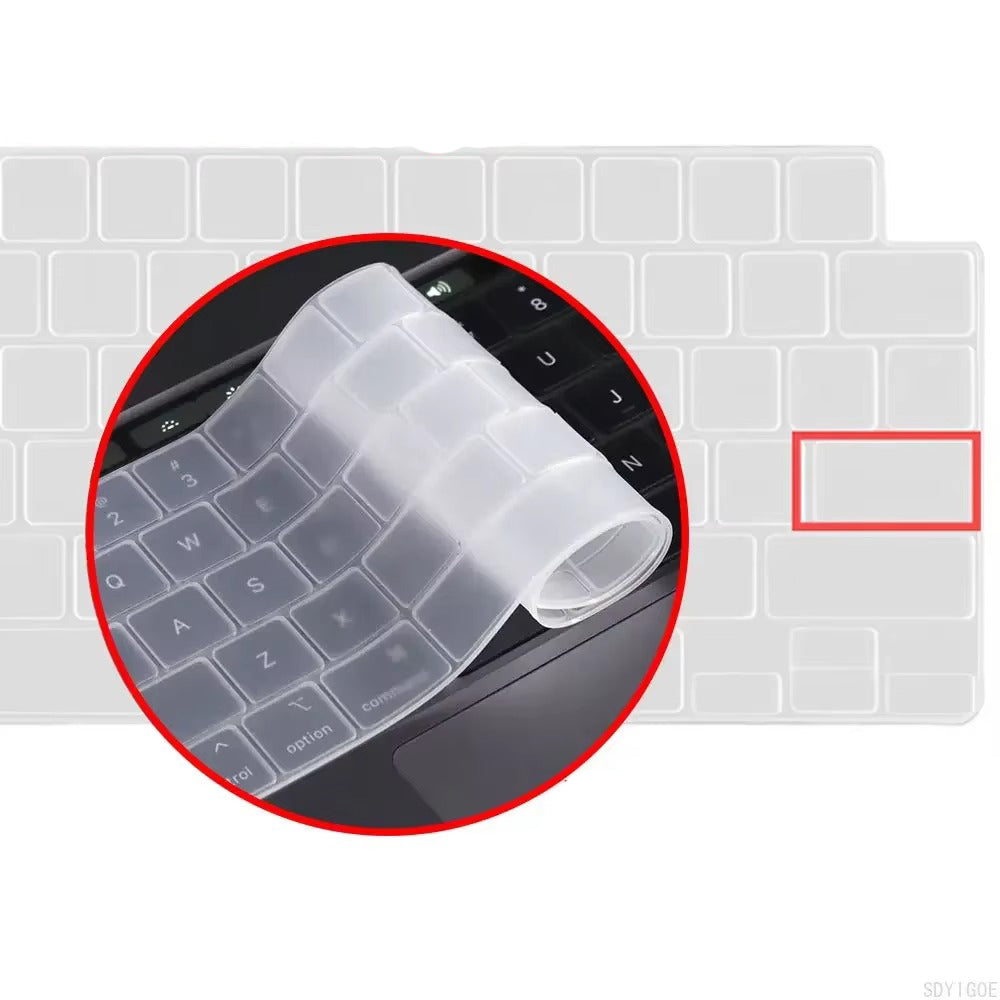 Premium Keyboard Cover for MacBook Air and Pro – Soft Touch Silicone Skin for 12, 13, 13.6, 15, 16 Inch Laptops, Compatible with UK/US Layout, M2/M3 Chip