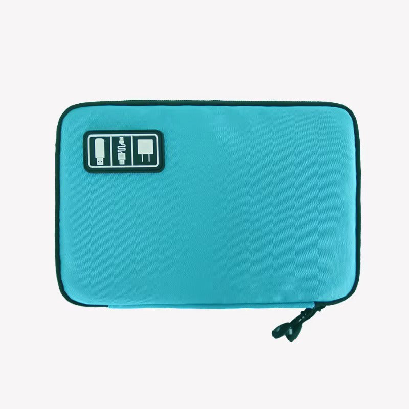 Premium Waterproof Travel Organizer Bag for Laptop Accessories – Compact Storage Case for External Hard Drive, Chargers, Cables, Headphones, SD Cards, U-Disk, Power Bank