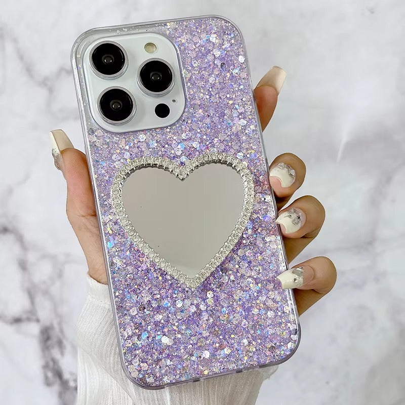 Luxury Apple iPhone Case, MagSafe Compatible, Camera Lens and Screen Protection, Ultra Thin, Shockproof, Magnetic, Full All Around Protection, Glitter Mirror Soft Cover