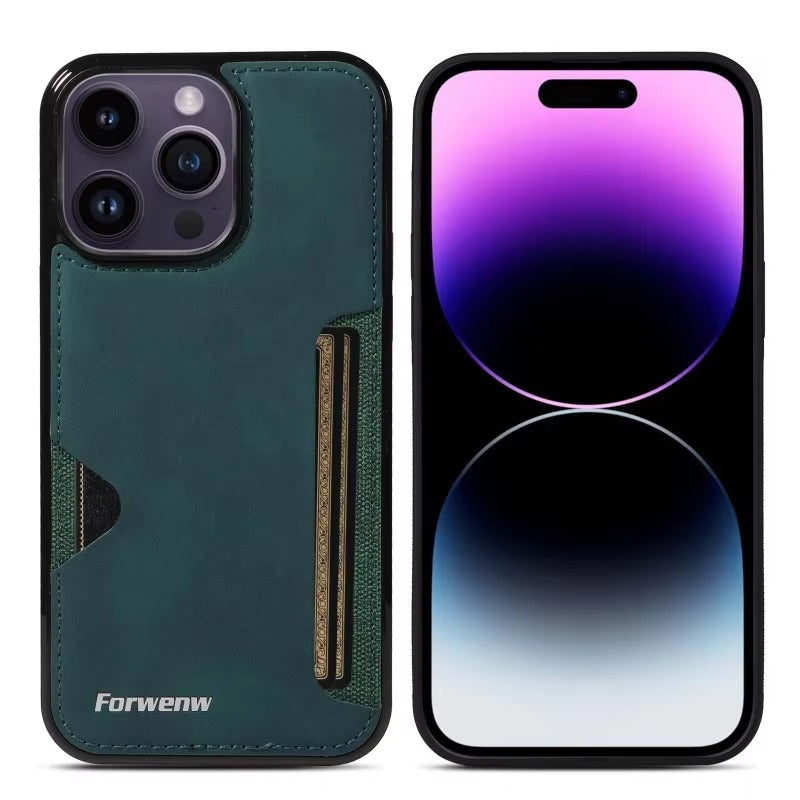 Luxury Apple iPhone Case, MagSafe Compatible, Camera Lens and Screen Protection, Ultra Thin, Shockproof, Magnetic, Full All Around Protection, Retro Leather Wallet Cover