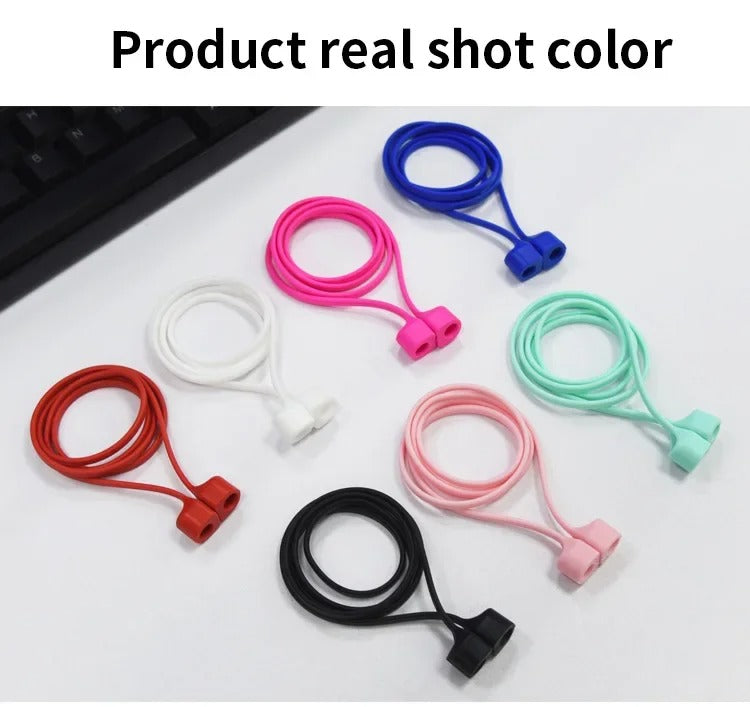 High Quality Magnetic Anti-Lost AirPods Strap – Silicone Neckband Cord for AirPods Pro 3 2 1, Wireless Earbuds Holder with Secure Fit, Lightweight & Durable