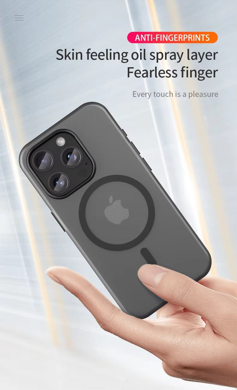 Luxury Apple iPhone Case, MagSafe Compatible, Camera Lens & Screen Protection, Ultra Thin, Shockproof, Magnetic Full All Around Cover – Matte TPU Bumper Case with Wireless Charging Support & Magnetic Snap Fit