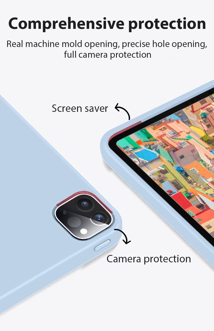 Premium Protective iPad Case – Slim, Magnetic Cover with Pencil  Compatible with 10.2", 11", 12.9", 13" Tablets