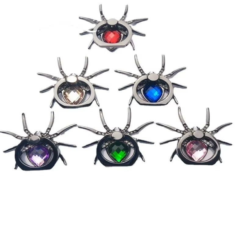 Luxury, Diamond Shiny Gems, Metal Phone Ring Holder – Rotatable, 360° Grip Stand Mount for Apple iPhone